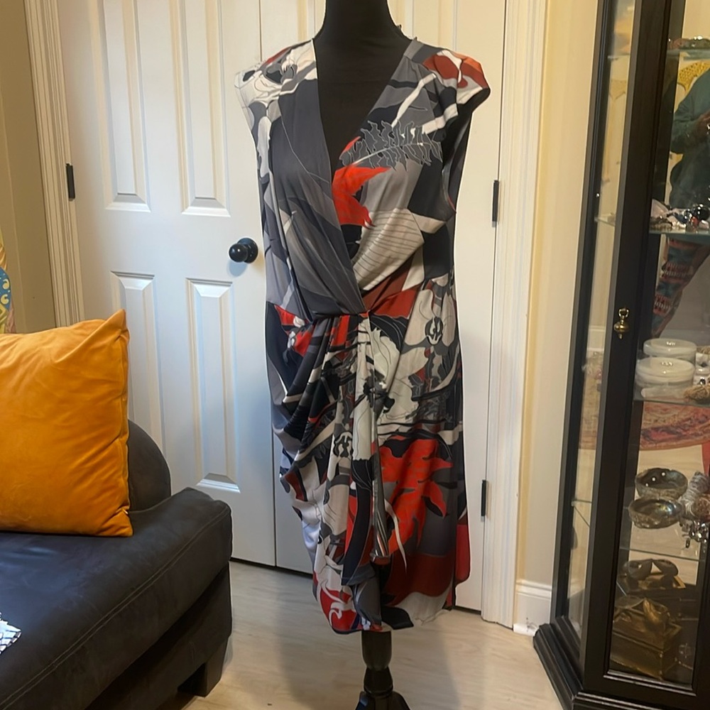 Faux wrap dress sexy plus size